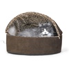 image:imageKampH Heated Cat Bed ThermoKitty Bed Deluxe Indoor Safety Listed 16in  Removable Waterproof Cat Heating Pad Machine Washable Covered Cave Pet Tent for Smaller Kitties Heated Dog Bed Small 4WMocha