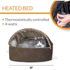 image:imageKampH Heated Cat Bed ThermoKitty Bed Deluxe Indoor Safety Listed 16in  Removable Waterproof Cat Heating Pad Machine Washable Covered Cave Pet Tent for Smaller Kitties Heated Dog Bed Small 4WMocha