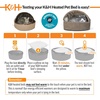image:imageKampH Heated Cat Bed ThermoKitty Bed Deluxe Indoor Safety Listed 16in  Removable Waterproof Cat Heating Pad Machine Washable Covered Cave Pet Tent for Smaller Kitties Heated Dog Bed Small 4WTan
