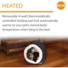 image:imageKampH Heated Cat Bed ThermoPet Cave Indoor Safety Listed 4W NavyGeo  Removable Waterproof Cat Heating Pad Heated Pet Bed for Dogs amp Cats Covered Cave Pet Tent Collapsible Machine WashableNavyGeo Flower