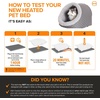 image:imageKampH Heated Cat Bed ThermoPet Cave Indoor Safety Listed 4W NavyGeo  Removable Waterproof Cat Heating Pad Heated Pet Bed for Dogs amp Cats Covered Cave Pet Tent Collapsible Machine WashableGrayGeo Flower