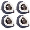 image:imageKampH Heated Cat Bed ThermoPet Cave Indoor Safety Listed 4W NavyGeo  Removable Waterproof Cat Heating Pad Heated Pet Bed for Dogs amp Cats Covered Cave Pet Tent Collapsible Machine WashableNavyGeo Flower