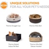 image:imageKampH Heated Cat Bed ThermoPet Cave Indoor Safety Listed 4W NavyGeo  Removable Waterproof Cat Heating Pad Heated Pet Bed for Dogs amp Cats Covered Cave Pet Tent Collapsible Machine WashableNavyGeo Flower