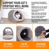 image:imageKampH Heated Cat Bed ThermoPet Cave Indoor Safety Listed 4W NavyGeo  Removable Waterproof Cat Heating Pad Heated Pet Bed for Dogs amp Cats Covered Cave Pet Tent Collapsible Machine WashableGrayGeo Flower