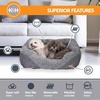 image:imageKampH Heated Cat Bed ThermoPet Lounge Sleeper Indoor Safety Listed Small  Removable Waterproof Cat Heating Pad For Cats amp Dogs Bolstered Warm Calming Pillow Bed Machine Washable 205x195in 4WMedium 305 X 245 X 9 Inches