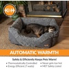image:imageKampH Heated Cat Bed ThermoPet Lounge Sleeper Indoor Safety Listed Small  Removable Waterproof Cat Heating Pad For Cats amp Dogs Bolstered Warm Calming Pillow Bed Machine Washable 205x195in 4WMedium 305 X 245 X 9 Inches