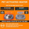 image:imageKampH Heated Cat Bed ThermoPet Lounge Sleeper Indoor Safety Listed Small  Removable Waterproof Cat Heating Pad For Cats amp Dogs Bolstered Warm Calming Pillow Bed Machine Washable 205x195in 4WSmall 205 X 195 X 65 Inches