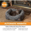 image:imageKampH Heated Cat Bed ThermoPet Lounge Sleeper Indoor Safety Listed Small  Removable Waterproof Cat Heating Pad For Cats amp Dogs Bolstered Warm Calming Pillow Bed Machine Washable 205x195in 4WSmall 205 X 195 X 65 Inches