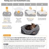 image:imageKampH Heated Cat Bed ThermoPet Lounge Sleeper Indoor Safety Listed Small  Removable Waterproof Cat Heating Pad For Cats amp Dogs Bolstered Warm Calming Pillow Bed Machine Washable 205x195in 4WSmall 205 X 195 X 65 Inches