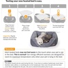 image:imageKampH Heated Cat Bed ThermoPet Lounge Sleeper Indoor Safety Listed Small  Removable Waterproof Cat Heating Pad For Cats amp Dogs Bolstered Warm Calming Pillow Bed Machine Washable 205x195in 4WMedium 305 X 245 X 9 Inches