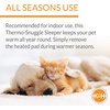 image:imageKampH Heated Dog Bed ThermoSnuggly Sleeper Indoor Safety Listed Medium 6W  Removable Waterproof Dog Heating Pad Calming Pillow Pet Bed Machine Washable 26x20in SageTanMedium 26 in X 20 in