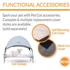 image:imageKampH Outdoor Elevated Dog Bed Coolin Pet Cot Medium 32x25in GrayBlue  Pet Cot for Medium amp Large Pets with CoolCore Center Hammock Design Outdoor Dog Bed Washable Cover Portable PlatformCooling Cot