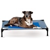 image:imageKampH Outdoor Elevated Dog Bed Coolin Pet Cot Medium 32x25in GrayBlue  Pet Cot for Medium amp Large Pets with CoolCore Center Hammock Design Outdoor Dog Bed Washable Cover Portable PlatformCooling Cot
