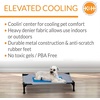 image:imageKampH Outdoor Elevated Dog Bed Coolin Pet Cot Medium 32x25in GrayBlue  Pet Cot for Medium amp Large Pets with CoolCore Center Hammock Design Outdoor Dog Bed Washable Cover Portable PlatformCooling Cot