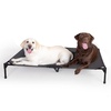 image:imageKampH Outdoor Elevated Dog Bed Cooling Raised Dog Bed Large 42x30in Green  Cool comfort outdoors large dog cot with hammock support washable dog bed metal frame quickdry meshCharcoalBlack Mesh