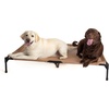 image:imageKampH Outdoor Elevated Dog Bed Cooling Raised Dog Bed Large 42x30in Green  Cool comfort outdoors large dog cot with hammock support washable dog bed metal frame quickdry meshTan Mesh