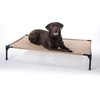image:imageKampH Outdoor Elevated Dog Bed Cooling Raised Dog Bed Large 42x30in Green  Cool comfort outdoors large dog cot with hammock support washable dog bed metal frame quickdry meshTan Mesh