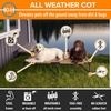 image:imageKampH Outdoor Elevated Dog Bed Cooling Raised Dog Bed Large 42x30in Green  Cool comfort outdoors large dog cot with hammock support washable dog bed metal frame quickdry meshTan Mesh