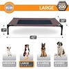 image:imageKampH Outdoor Elevated Dog Bed Cooling Raised Dog Bed Large 42x30in Green  Cool comfort outdoors large dog cot with hammock support washable dog bed metal frame quickdry meshChocolateBlack Mesh