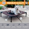 image:imageKampH Outdoor Elevated Dog Bed Cooling Raised Dog Bed Large 42x30in Green  Cool comfort outdoors large dog cot with hammock support washable dog bed metal frame quickdry meshChocolateBlack Mesh