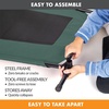 image:imageKampH Outdoor Elevated Dog Bed Cooling Raised Dog Bed Large 42x30in Green  Cool comfort outdoors large dog cot with hammock support washable dog bed metal frame quickdry meshGreenBlack Mesh