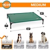 image:imageKampH Outdoor Elevated Dog Bed Cooling Raised Dog Bed Large 42x30in Green  Cool comfort outdoors large dog cot with hammock support washable dog bed metal frame quickdry meshGreen Mesh