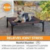 image:imageKampH Outdoor Elevated Dog Bed Cooling Raised Dog Bed Large 42x30in Green  Cool comfort outdoors large dog cot with hammock support washable dog bed metal frame quickdry meshChocolateBlack Mesh