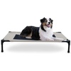 image:imageKampH Outdoor Elevated Dog Bed Cooling Raised Dog Bed Large 42x30in Green  Cool comfort outdoors large dog cot with hammock support washable dog bed metal frame quickdry meshTaupeBlack Mesh