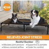 image:imageKampH Outdoor Elevated Dog Bed Cooling Raised Dog Bed Large 42x30in Green  Cool comfort outdoors large dog cot with hammock support washable dog bed metal frame quickdry meshChocolateBlack Mesh