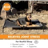 image:imageKampH Outdoor Elevated Dog Bed Cooling Raised Dog Bed Large 42x30in Green  Cool comfort outdoors large dog cot with hammock support washable dog bed metal frame quickdry meshCharcoalBlack Mesh