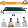 image:imageKampH Outdoor Elevated Dog Bed Cooling Raised Dog Bed Large 42x30in Green  Cool comfort outdoors large dog cot with hammock support washable dog bed metal frame quickdry meshGreenBlack Mesh