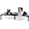 image:imageKampH Outdoor Elevated Dog Bed Cooling Raised Dog Bed Large 42x30in Green  Cool comfort outdoors large dog cot with hammock support washable dog bed metal frame quickdry meshGrayBlack Mesh