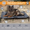 image:imageKampH Outdoor Elevated Dog Bed Cooling Raised Dog Bed Large 42x30in Green  Cool comfort outdoors large dog cot with hammock support washable dog bed metal frame quickdry meshCharcoalBlack Mesh