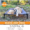 image:imageKampH Outdoor Elevated Dog Bed Cooling Raised Dog Bed Large 42x30in Green  Cool comfort outdoors large dog cot with hammock support washable dog bed metal frame quickdry meshGrayBlack Mesh