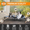 image:imageKampH Outdoor Elevated Dog Bed Cooling Raised Dog Bed Large 42x30in Green  Cool comfort outdoors large dog cot with hammock support washable dog bed metal frame quickdry meshGrayBlack Mesh