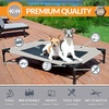 image:imageKampH Outdoor Elevated Dog Bed Cooling Raised Dog Bed Large 42x30in Green  Cool comfort outdoors large dog cot with hammock support washable dog bed metal frame quickdry meshTaupeBlack Mesh