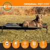 image:imageKampH Outdoor Elevated Dog Bed Cooling Raised Dog Bed Large 42x30in Green  Cool comfort outdoors large dog cot with hammock support washable dog bed metal frame quickdry meshCharcoalBlack Mesh