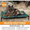 image:imageKampH Outdoor Elevated Dog Bed Cooling Raised Dog Bed Large 42x30in Green  Cool comfort outdoors large dog cot with hammock support washable dog bed metal frame quickdry meshGreenBlack Mesh
