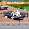 image:imageKampH Outdoor Elevated Dog Bed Cooling Raised Dog Bed Large 42x30in Green  Cool comfort outdoors large dog cot with hammock support washable dog bed metal frame quickdry meshCharcoalBlack Mesh