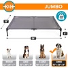 image:imageKampH Outdoor Elevated Dog Bed Cooling Raised Dog Bed Large 42x30in Green  Cool comfort outdoors large dog cot with hammock support washable dog bed metal frame quickdry meshGray Mesh