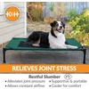 image:imageKampH Outdoor Elevated Dog Bed Cooling Raised Dog Bed Large 42x30in Green  Cool comfort outdoors large dog cot with hammock support washable dog bed metal frame quickdry meshGreenBlack Mesh
