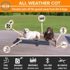 image:imageKampH Outdoor Elevated Dog Bed Cooling Raised Dog Bed Large 42x30in Green  Cool comfort outdoors large dog cot with hammock support washable dog bed metal frame quickdry meshTan Mesh