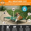 image:imageKampH Outdoor Elevated Dog Bed Cooling Raised Dog Bed Large 42x30in Green  Cool comfort outdoors large dog cot with hammock support washable dog bed metal frame quickdry meshGreen Mesh