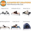 image:imageKampH Outdoor Elevated Dog Bed Cooling Raised Dog Bed Large 42x30in Green  Cool comfort outdoors large dog cot with hammock support washable dog bed metal frame quickdry meshGrayBlack Mesh