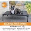 image:imageKampH Outdoor Elevated Dog Bed Cooling Raised Dog Bed Large 42x30in Green  Cool comfort outdoors large dog cot with hammock support washable dog bed metal frame quickdry meshCharcoalBlack Mesh