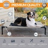 image:imageKampH Outdoor Elevated Dog Bed Cooling Raised Dog Bed Large 42x30in Green  Cool comfort outdoors large dog cot with hammock support washable dog bed metal frame quickdry meshTaupeBlack Mesh