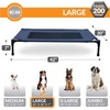 image:imageKampH Outdoor Elevated Dog Bed Cooling Raised Dog Bed Large 42x30in Green  Cool comfort outdoors large dog cot with hammock support washable dog bed metal frame quickdry meshBlueBlack Mesh