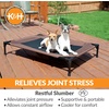 image:imageKampH Outdoor Elevated Dog Bed Cooling Raised Dog Bed Large 42x30in Green  Cool comfort outdoors large dog cot with hammock support washable dog bed metal frame quickdry meshChocolateBlack Mesh