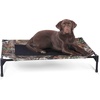 image:imageKampH Outdoor Elevated Dog Bed Cooling Raised Dog Bed Large 42x30in Green  Cool comfort outdoors large dog cot with hammock support washable dog bed metal frame quickdry meshCamoBlack Mesh