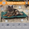 image:imageKampH Outdoor Elevated Dog Bed Cooling Raised Dog Bed Large 42x30in Green  Cool comfort outdoors large dog cot with hammock support washable dog bed metal frame quickdry meshGreenBlack Mesh